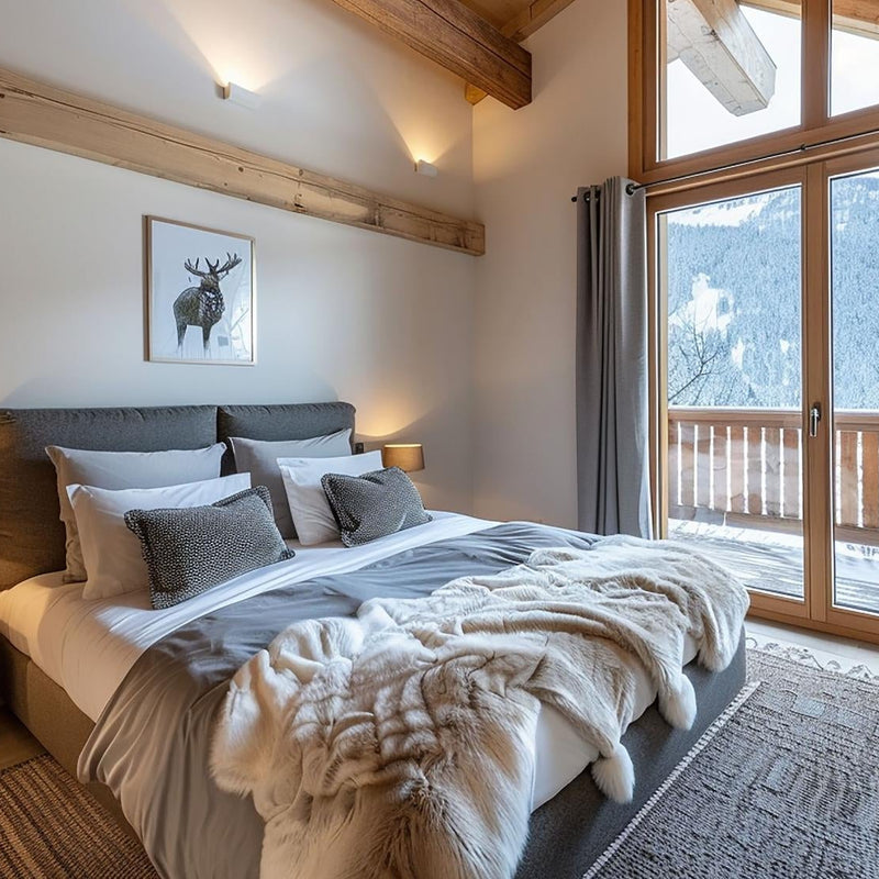 Ferienwohnung in den Bergen mit Bett geschützt durch sonsor