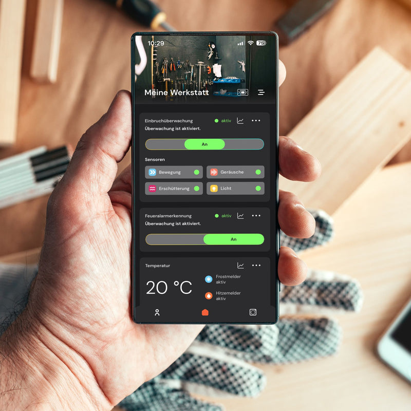 sonsor Dashboard auf Smartphone