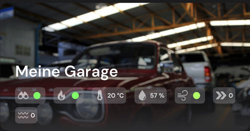 Dashboardkurzübersicht Garage