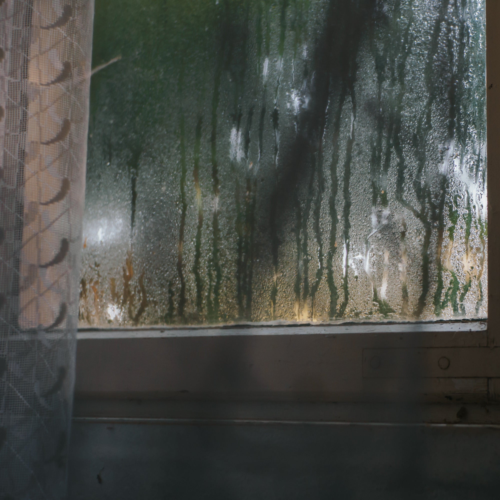 Beschlagene Fensterscheibe