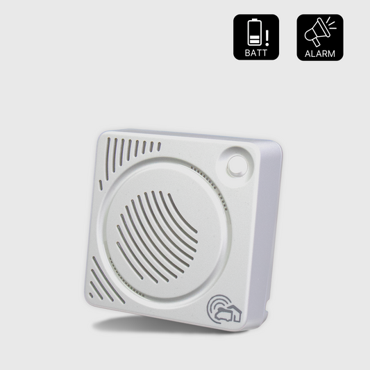 Sirene grau mit BATT und ALARM icons
