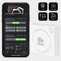 sonsor mobil Gerät weiss mit sonsor App